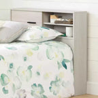 Tête de lit HomeStock pour enfant, lit double, en panneaux de particules stratifiés avec rangement
