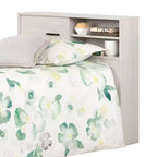 Tête de lit HomeStock pour enfant, lit double, en panneaux de particules stratifiés avec rangement