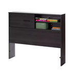 Tête de lit HomeStock pour enfant, lit double, en panneaux de particules stratifiés avec rangement