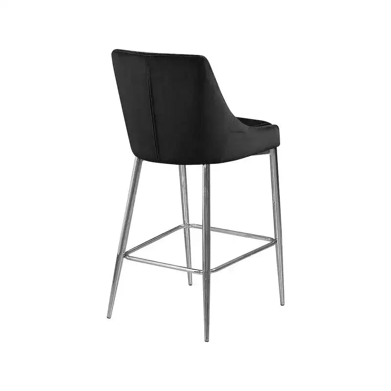 Tabouret en velours noir