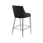 Tabouret en velours noir