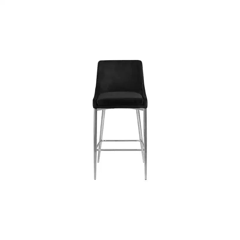 Tabouret en velours noir