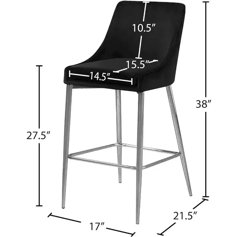 Tabouret en velours noir