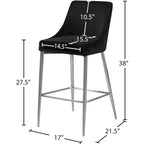Tabouret en velours noir