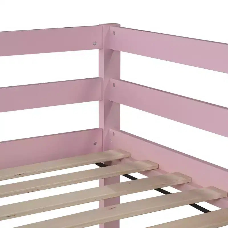 Lit superposé en bois massif, avec échelle, plates-formes supérieure et inférieure dotées de lattes renforcées Roses