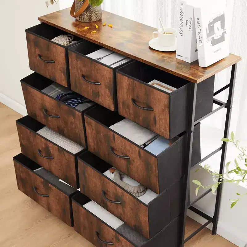 Commode de rangement et d'organisation en tissu, Commode de chambre