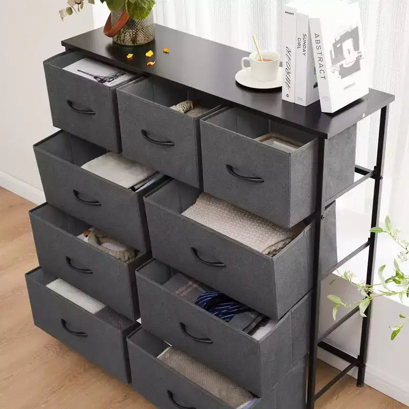 Commode de rangement et d'organisation en tissu, Commode de chambre
