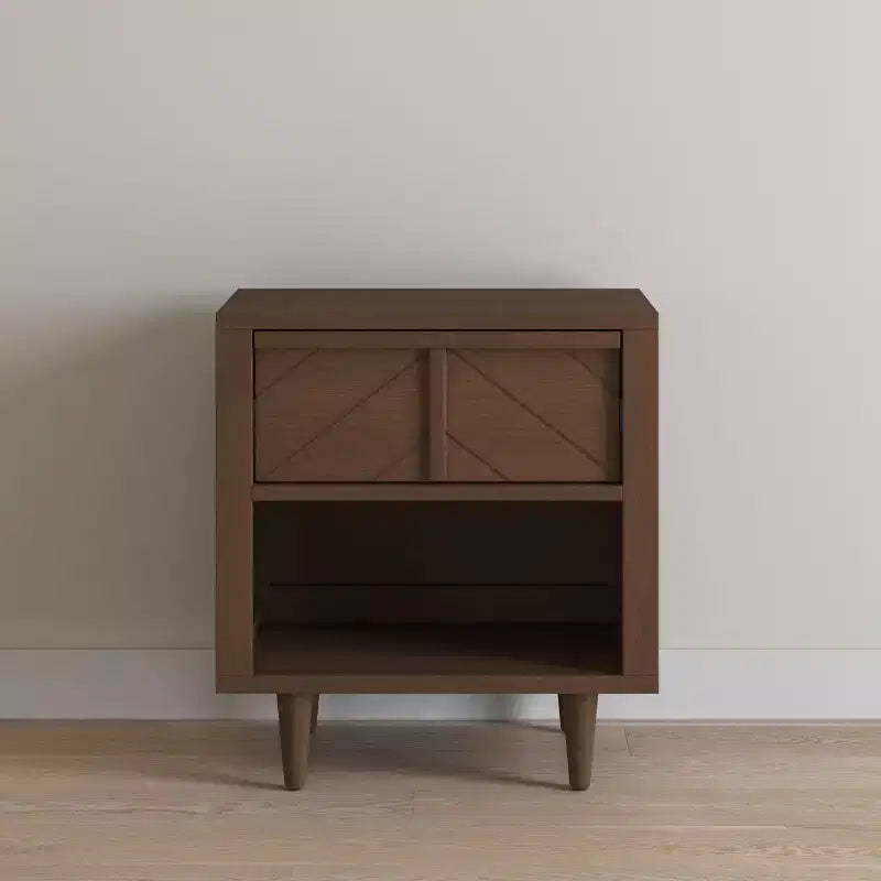 Table de chevet à 1 tiroir Child Craft pour chambre de bébé ou d'enfant, grand tiroir de rangement, fabriquée en pin robuste, non toxique, finition sécuritaire pour bébé