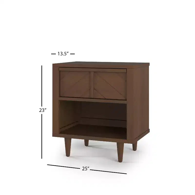 Table de chevet à 1 tiroir Child Craft pour chambre de bébé ou d'enfant, grand tiroir de rangement, fabriquée en pin robuste, non toxique, finition sécuritaire pour bébé