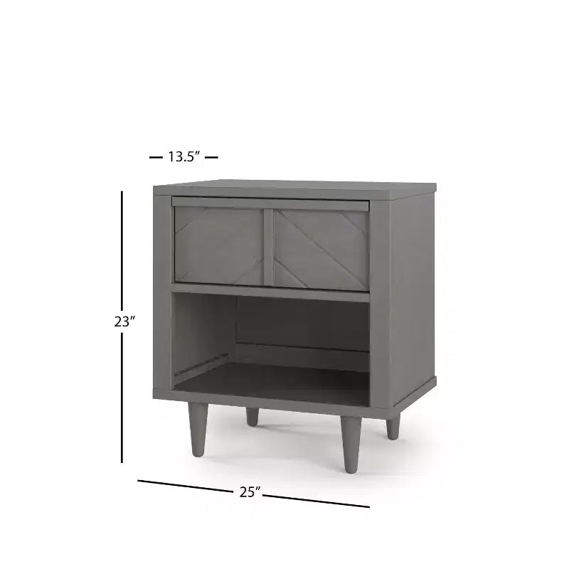 Table de chevet à 1 tiroir Child Craft pour chambre de bébé ou d'enfant, grand tiroir de rangement, fabriquée en pin robuste, non toxique, finition sécuritaire pour bébé