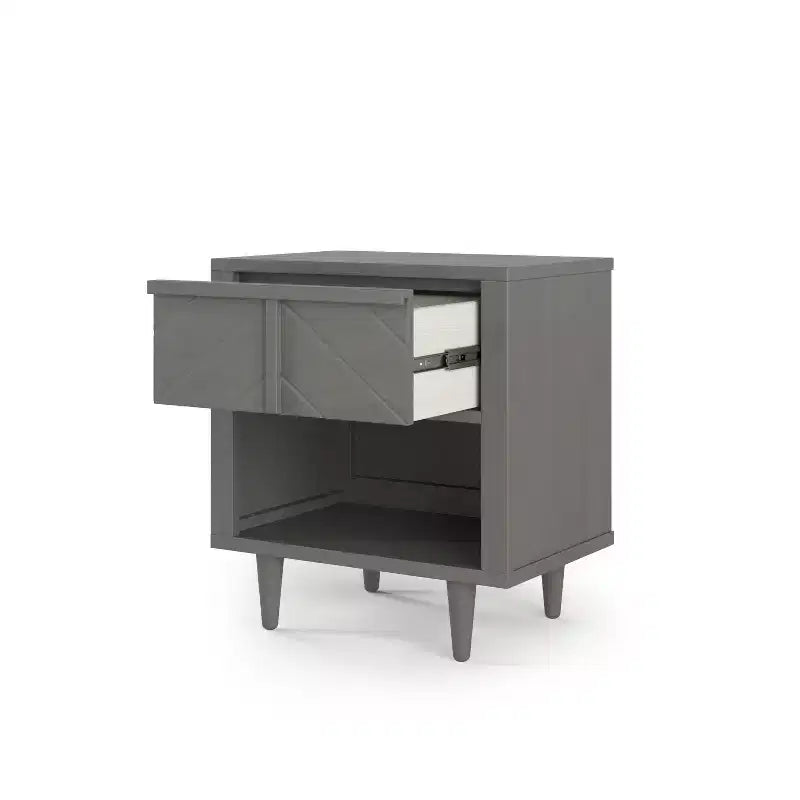 Table de chevet à 1 tiroir Child Craft pour chambre de bébé ou d'enfant, grand tiroir de rangement, fabriquée en pin robuste, non toxique, finition sécuritaire pour bébé