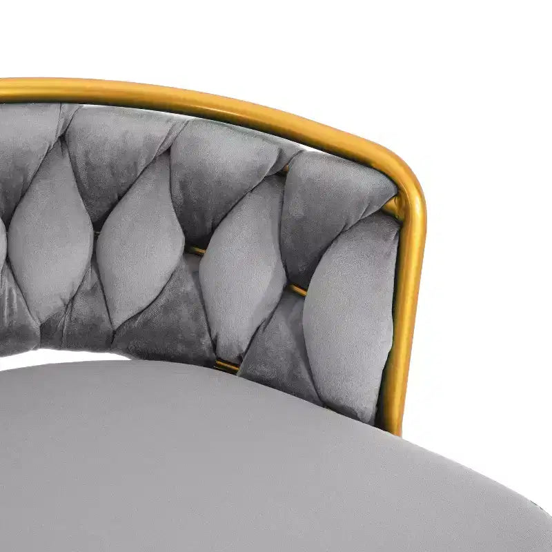 TUYOHW Tabourets de Bar pivotants 31,5 pouces, Base en métal doré de Luxe avec Dossier tressé à la Main, Capacité 286lbs