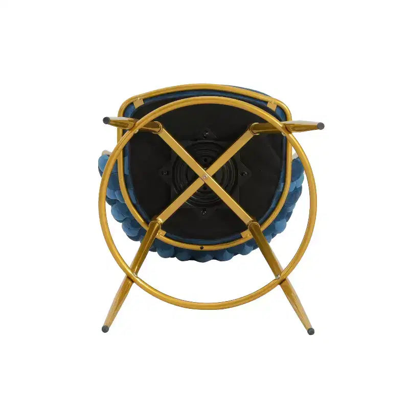 TUYOHW Tabourets de Bar pivotants 31,5 pouces, Base en métal doré de Luxe avec Dossier tressé à la Main, Capacité 286lbs