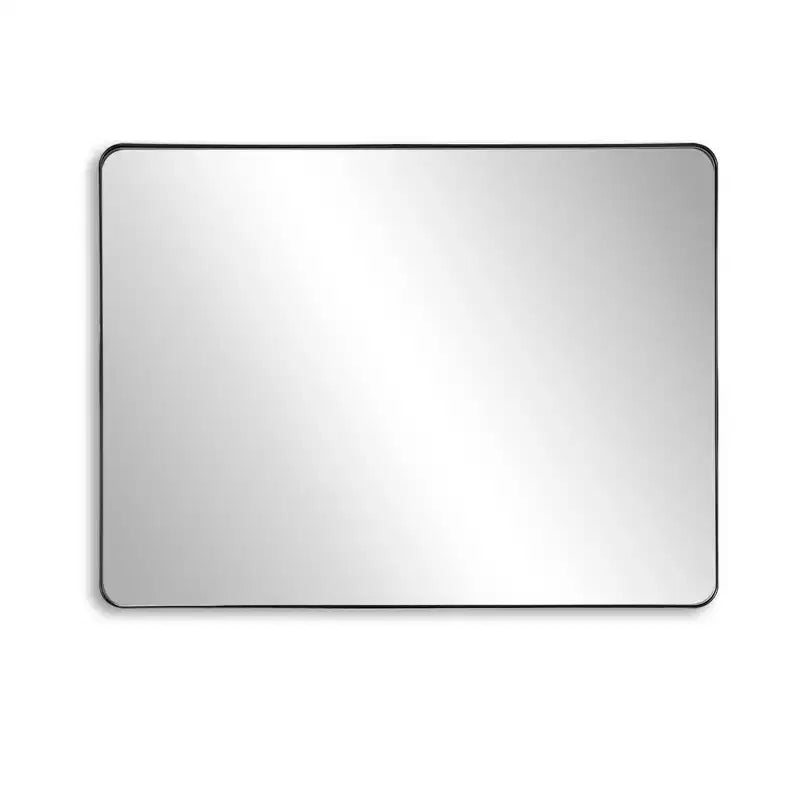 SUMERAIN Miroir de salle de bain, 40x30 avec cadre noir, Verre trempé pour entrée, salon