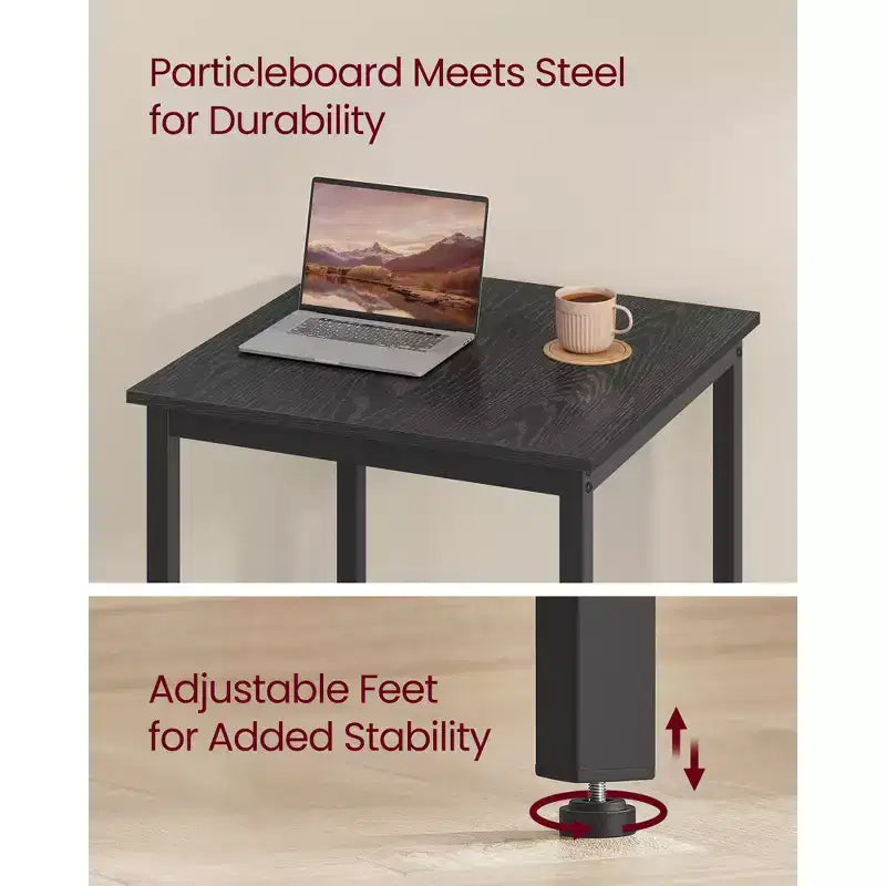 Table de bar, petite table de salle à manger haute de cuisine, cadre métallique robuste, pour espaces restreints, facile à assembler