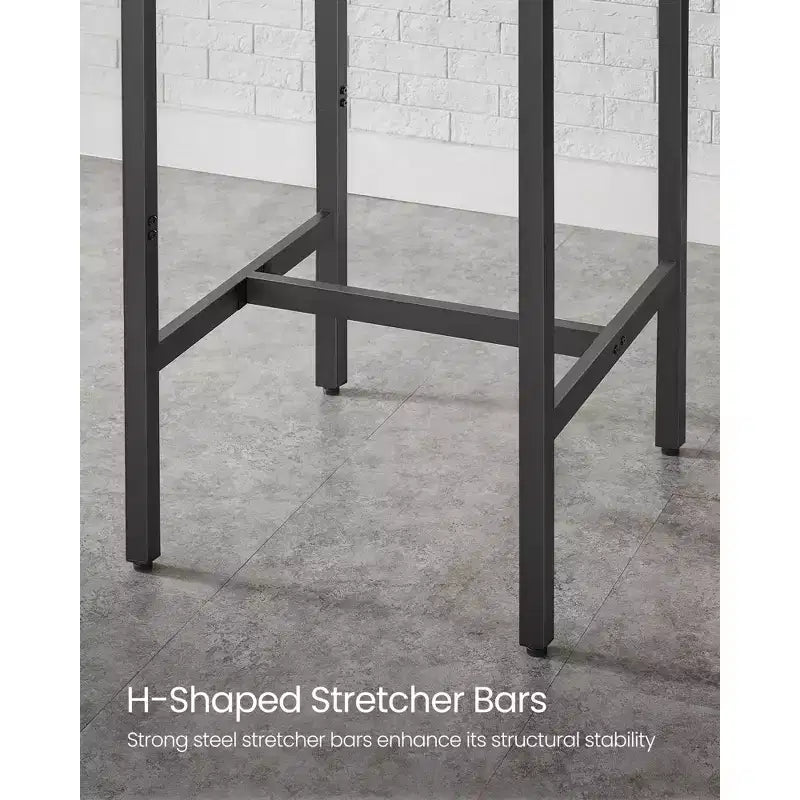 Table de bar, petite table de salle à manger haute de cuisine, cadre métallique robuste, pour espaces restreints, facile à assembler