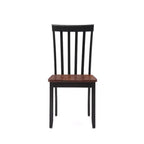 Chaises de salle à manger Bloomington noires et cerise - : bois d'hévéa massif, sans accoudoirs, capacité de 136 kg, dossier à lattes