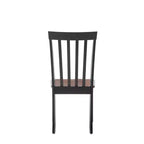 Chaises de salle à manger Bloomington noires et cerise - : bois d'hévéa massif, sans accoudoirs, capacité de 136 kg, dossier à lattes
