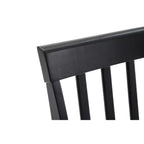 Chaises de salle à manger Bloomington noires et cerise - : bois d'hévéa massif, sans accoudoirs, capacité de 136 kg, dossier à lattes