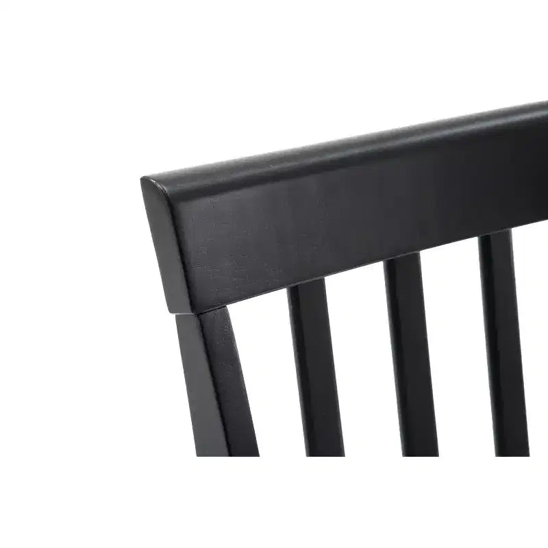Chaises de salle à manger Bloomington noires et cerise - : bois d'hévéa massif, sans accoudoirs, capacité de 136 kg, dossier à lattes
