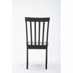 Chaises de salle à manger Bloomington noires et cerise - : bois d'hévéa massif, sans accoudoirs, capacité de 136 kg, dossier à lattes