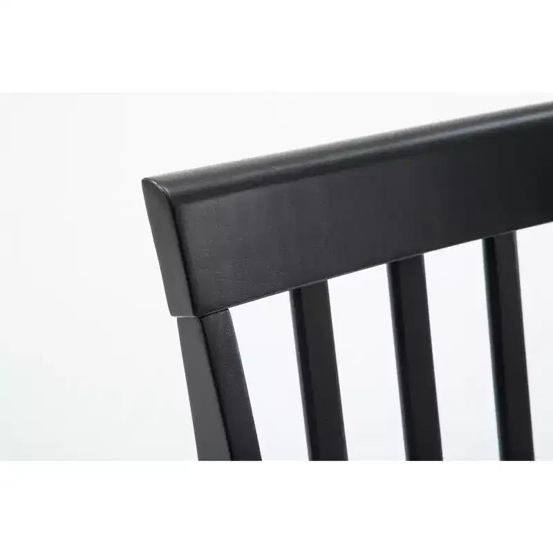 Chaises de salle à manger Bloomington noires et cerise - : bois d'hévéa massif, sans accoudoirs, capacité de 136 kg, dossier à lattes