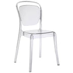 Chaise de salle à manger transparente -: Polycarbonate, nettoyer les taches/essuyer, aucun assemblage requis, capacité de 150 kg