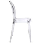 Chaise de salle à manger transparente -: Polycarbonate, nettoyer les taches/essuyer, aucun assemblage requis, capacité de 150 kg