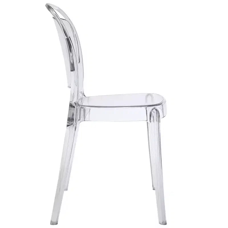 Chaise de salle à manger transparente -: Polycarbonate, nettoyer les taches/essuyer, aucun assemblage requis, capacité de 150 kg