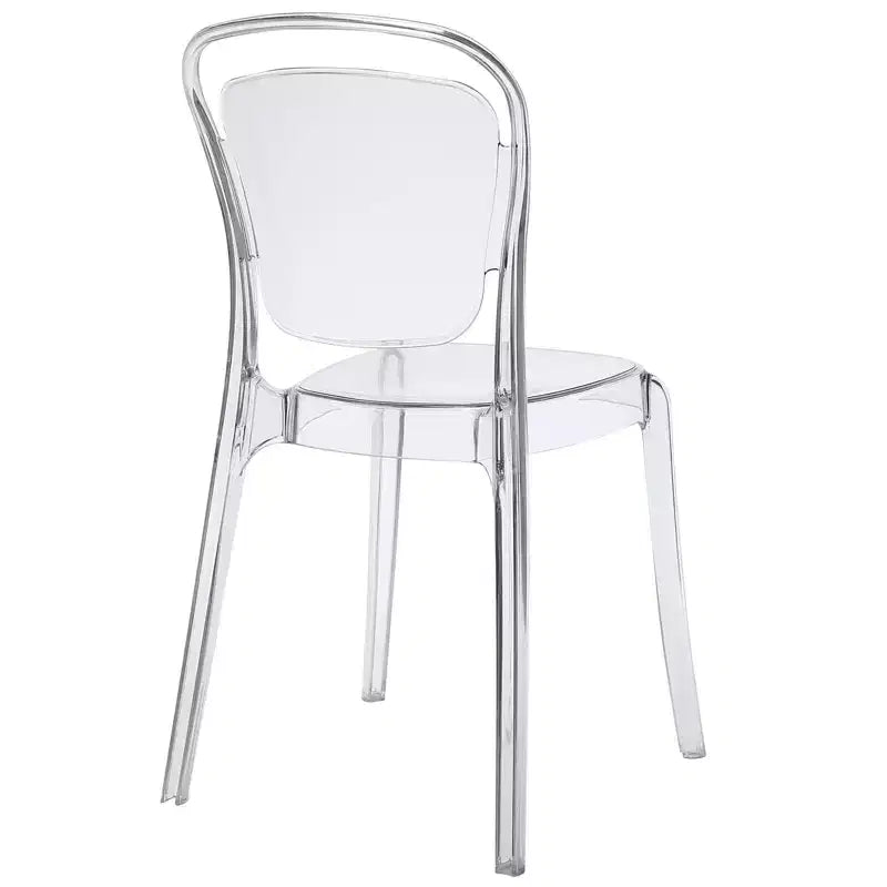 Chaise de salle à manger transparente -: Polycarbonate, nettoyer les taches/essuyer, aucun assemblage requis, capacité de 150 kg