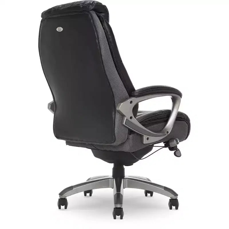 Fauteuil de bureau Works Executive avec technologie Smart Layers Opportunity Gray : Cuir reconstitué ergonomique, hauteur réglable, capacité de 125 kg