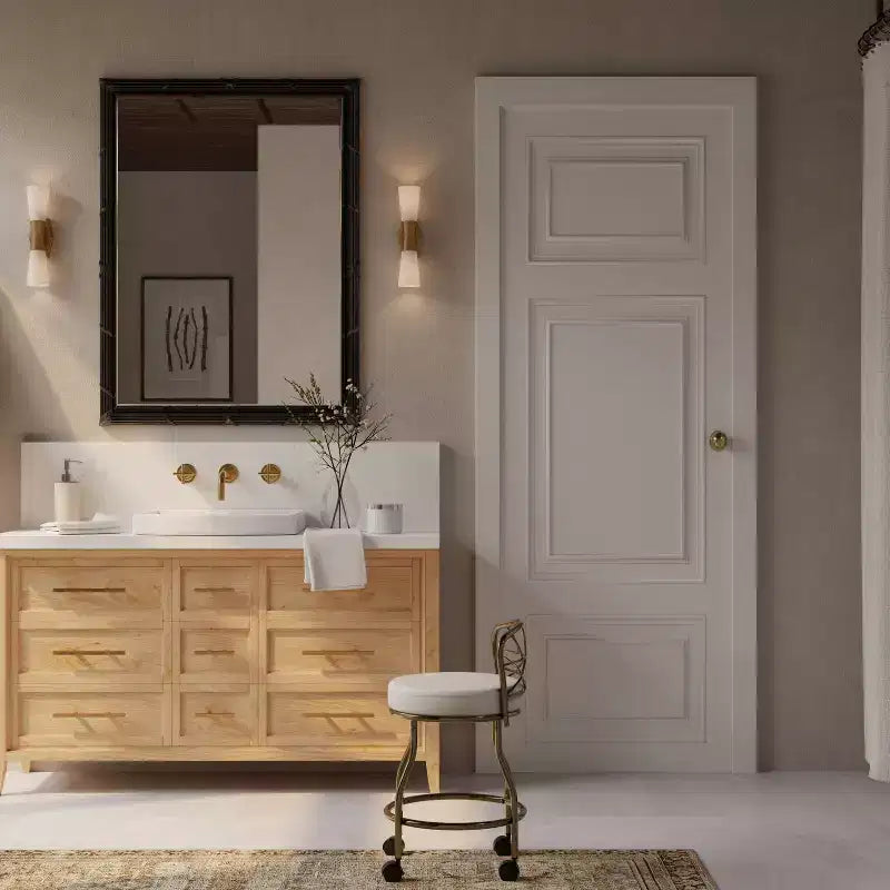 Banc de coiffeuse Carolina Living Diana X avec roulettes doré : similicuir élégant, cadre en métal, forme ronde