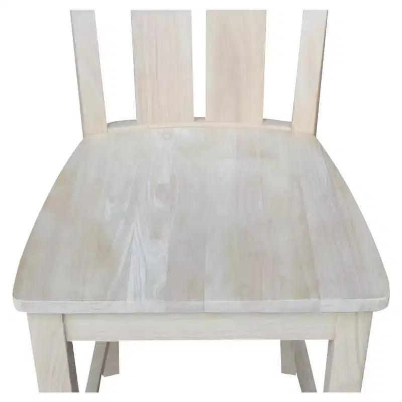 Tabouret de bar 24" Ava, hauteur comptoir, non fini - : Bois massif, siège carré