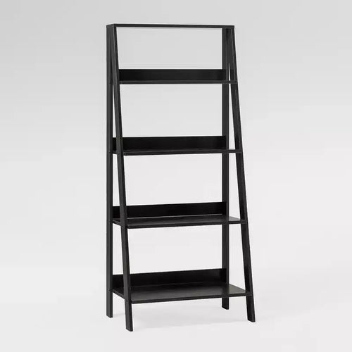 55 Thatcher Transitional Wood 4 Shelf Ladder Bookshelf - Saracina Home