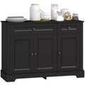 HOMCOM Sideboard Buffet Cabinet, Modern Kitchen Cabinet with 2 Drawers and Adjustable Shelves, Coffee Bar Cabinet for Living Room