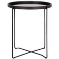 Ruby Small Round Tray Top Accent Table - ACC4206A - Rose Gold/Black - Safavieh