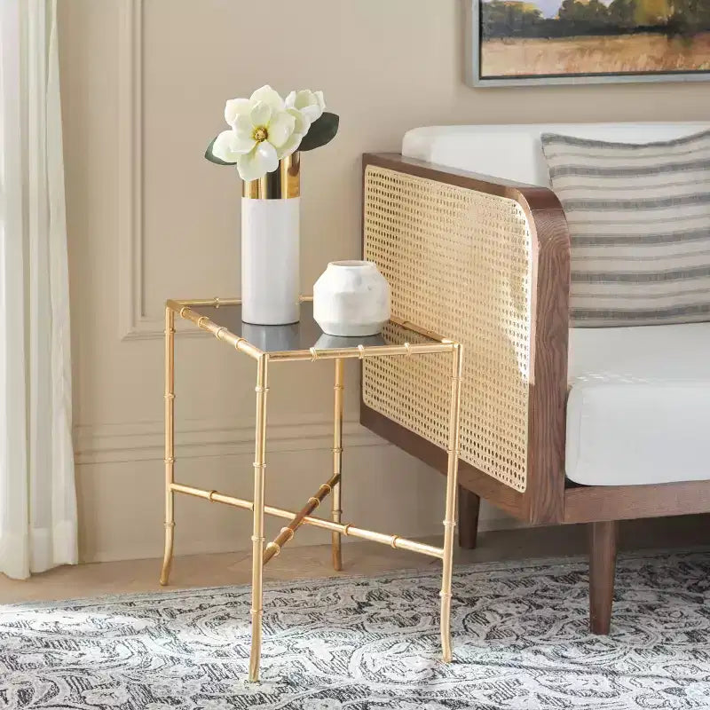 Table d'appoint - FOX2513 - Or/Verre