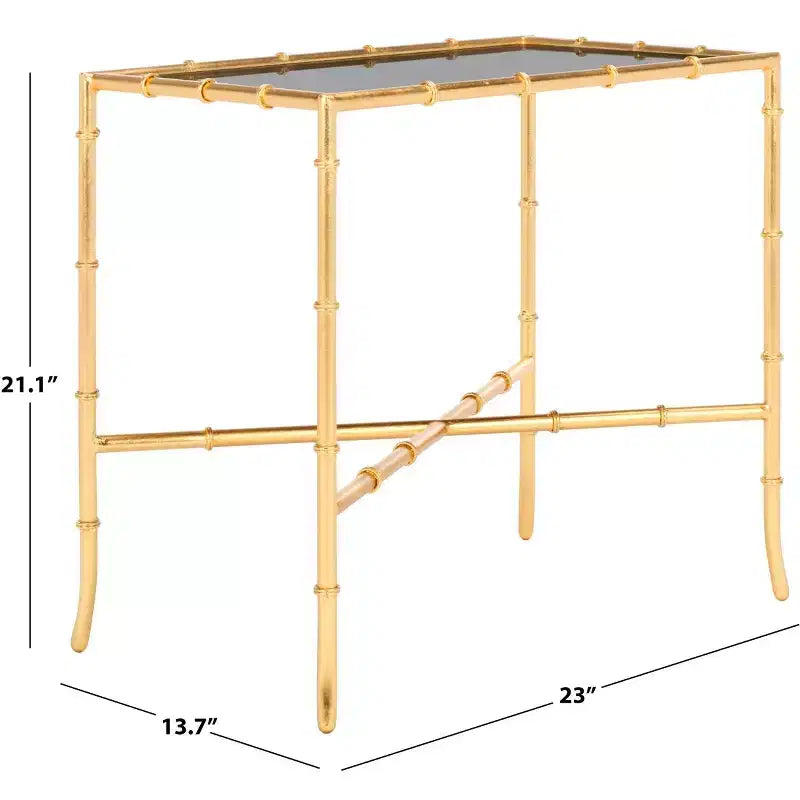 Table d'appoint - FOX2513 - Or/Verre